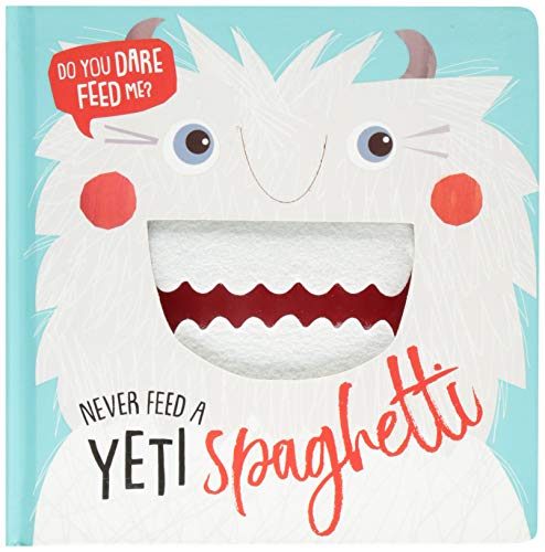 Children’s book cover featuring a white yeti with a large mouth opening.