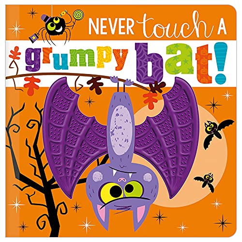 Orange book cover with a purple bat hanging upside down.