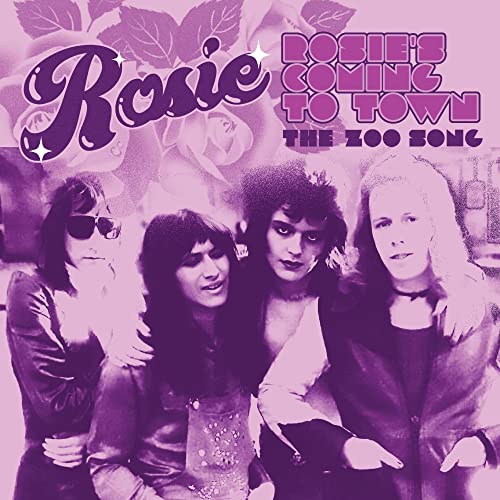 Vintage record cover featuring a band portrait in purple tones.