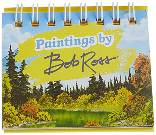 Bob Ross bobblehead with sound, displayed with a landscape calendar.