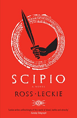 Red book cover with a hand holding a dagger against a circular design.