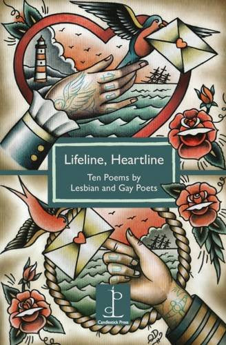 Book cover with traditional tattoo-style art of hands, birds, envelopes, and roses.
