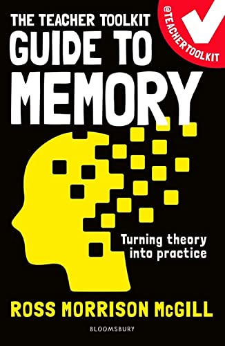 Book cover: "The Teacher Toolkit Guide to Memory" with a yellow brain illustration.