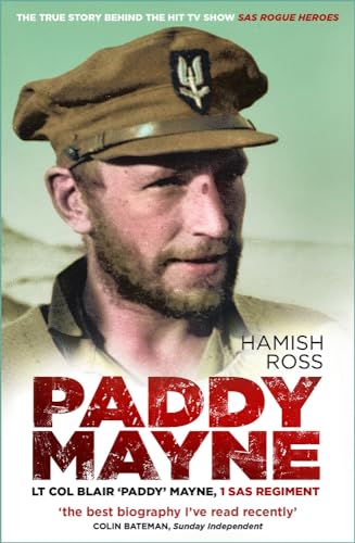 Book cover featuring a portrait of soldier Paddy Mayne in military uniform.