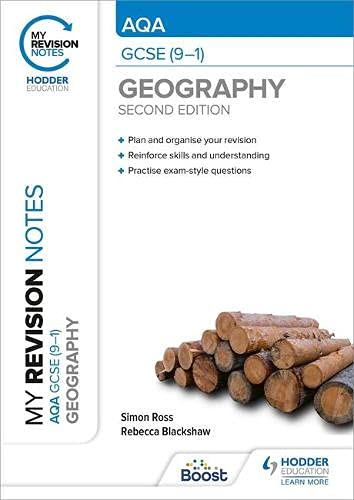 Geography revision notes book cover with stacked logs image.