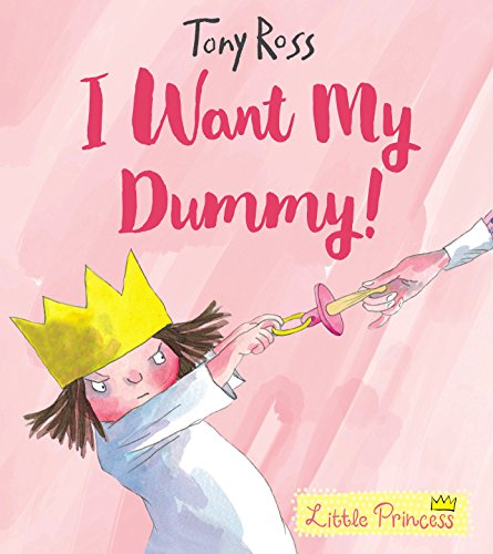 Illustration of a frustrated princess reaching for a pacifier.