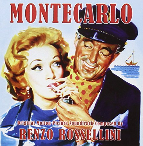 CD cover for "Montecarlo" soundtrack featuring illustrated couple and red text.