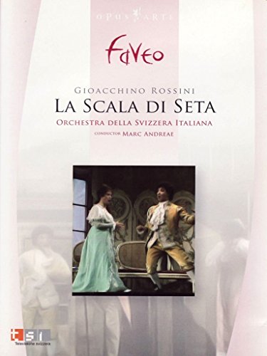 DVD cover for "Rossini: La Scala Di Seta" with opera scene image.