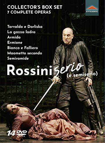 DVD cover for Rossini opera collection featuring a dramatic stage scene.