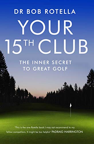 Book cover: “Your 15th Club” with a golf course landscape background.