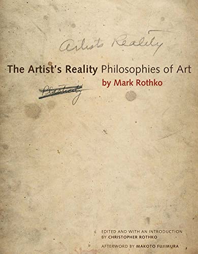 Book cover: "The Artist's Reality" by Mark Rothko, textured beige background.