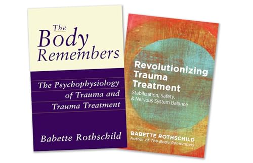 Two books with a unified cover design, conveying trauma recovery and therapeutic guidance.