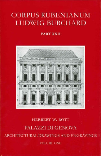 Red book cover with architectural drawing of a palazzo facade.