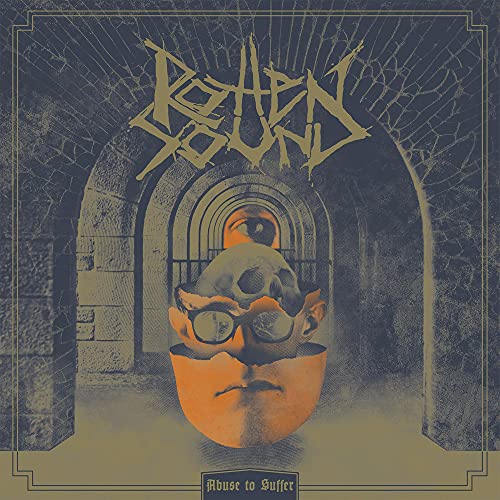 CD cover for Rotten Sound’s “Abuse To Suffer” featuring skull and tunnel imagery.