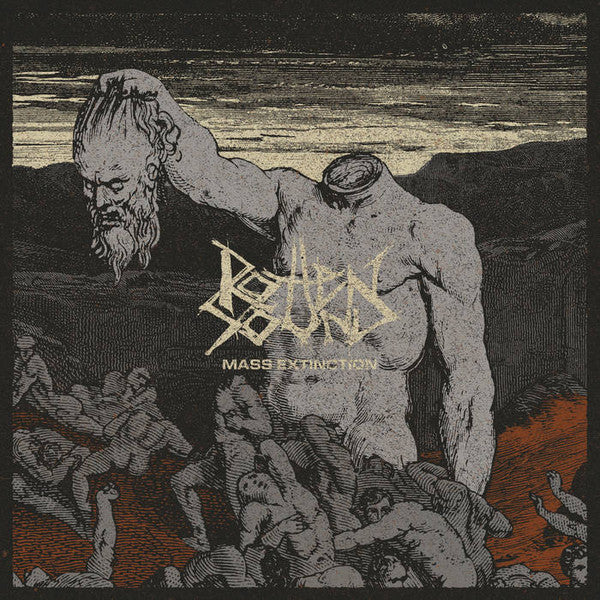 Dark album cover depicting a bearded figure and struggling people.