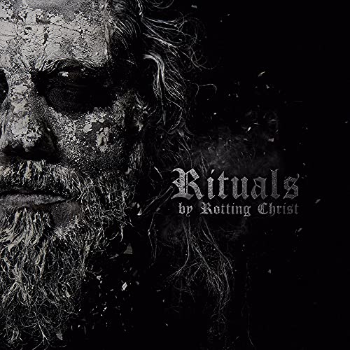 Black and white album cover featuring a bearded man and the word “Rituals.”