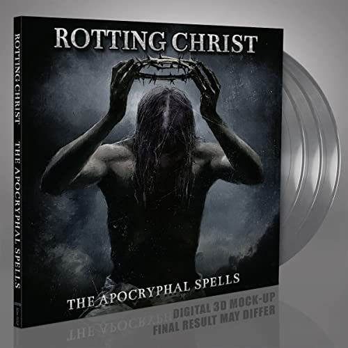 Rotting Christ vinyl album cover featuring a dark, hooded figure and crown of thorns.