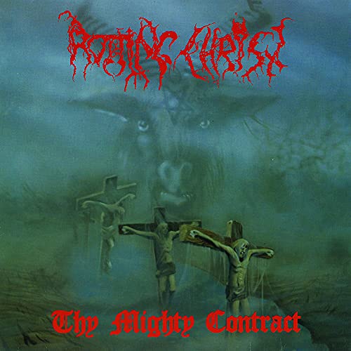 Album cover art showing figures on crosses with a large goat head in background.