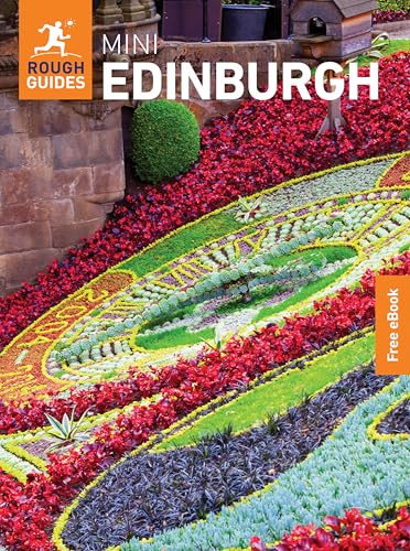 Rough Guides Mini Edinburgh travel guide cover with floral garden scene.