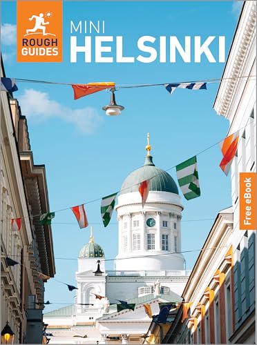 Rough Guides Mini Helsinki travel book cover featuring Helsinki Cathedral and decorative street flags.