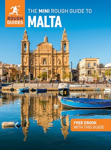 Rough Guide to Malta travel book cover with a church and harbor view.