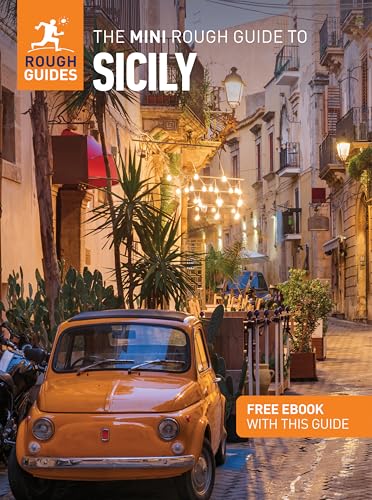 Rough Guide to Sicily book cover with a vintage car and street scene.