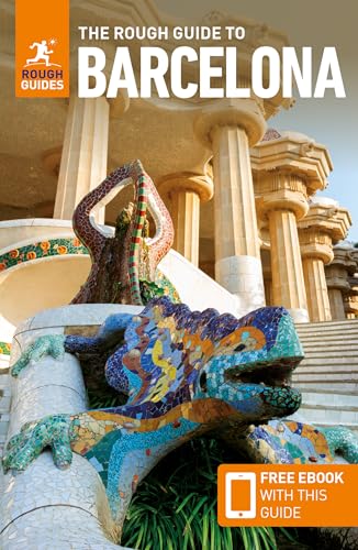 The Rough Guide to Barcelona book cover featuring the colorful mosaic lizard at Park Güell.