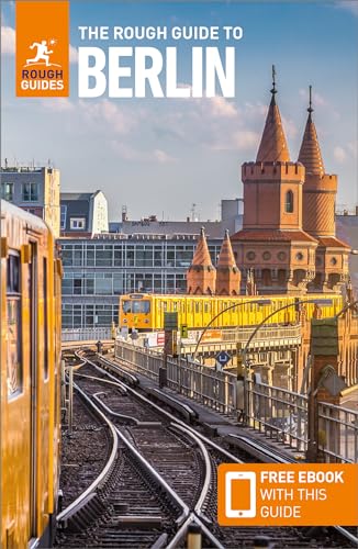 Rough Guide to Berlin book cover with train tracks and architecture.