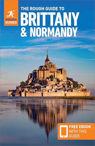 The Rough Guide to Brittany and Normandy travel book cover featuring Mont Saint-Michel.