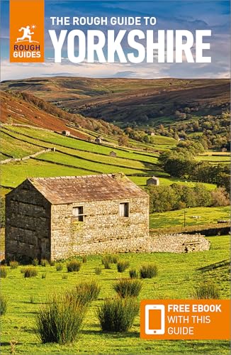 Cover of “The Rough Guide to Yorkshire” featuring rolling green hills and a stone barn.