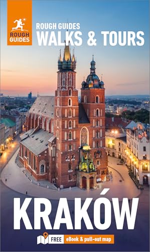 St. Mary's Basilica in Krakow at sunset on a travel guide book cover.