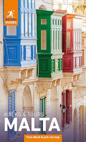 Rough Guides travel book cover featuring colorful Maltese balconies.