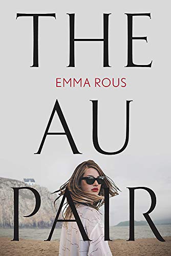 Book cover: woman in sunglasses, beach background, bold title “The Au Pair”.