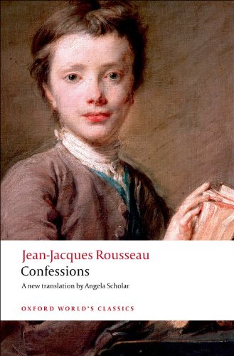 Book cover of Confessions by Jean-Jacques Rousseau featuring a portrait of a young boy.