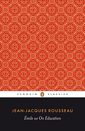 Red patterned book cover with author Jean-Jacques Rousseau and title text.