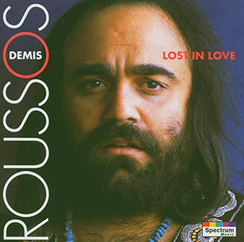 CD cover featuring Demis Roussos portrait with red and white text.
