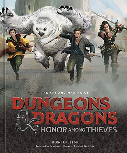 Book cover featuring characters and a large owl from "Dungeons & Dragons.