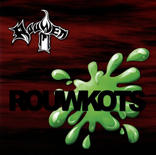 CD cover for “Rouwen - Rouwkots” featuring a flame, drips, and text.