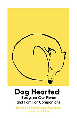 Yellow book cover with a black line drawing of a curled dog.
