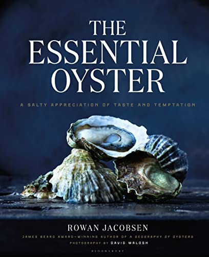 Book cover featuring open and closed oyster shells on a dark surface.