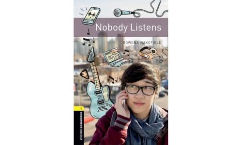 Book cover with a girl on the phone and musical doodles.