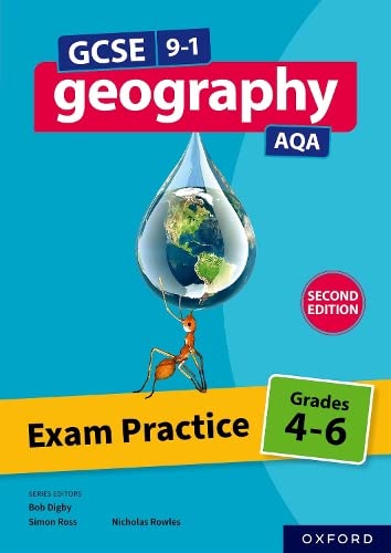 GCSE Geography AQA exam practice book cover with Earth in a water droplet.