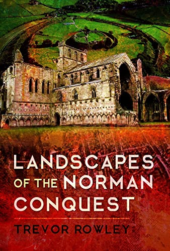 Ruined stone abbey with rolling green hills, book cover illustration.