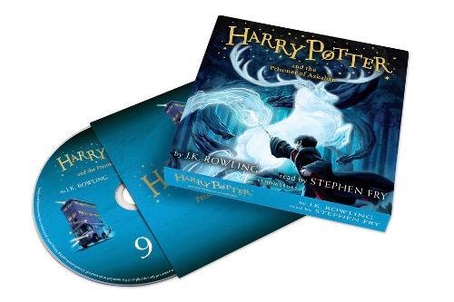 Harry Potter and the Prisoner of Azkaban audiobook CD set with illustrated cover art.
