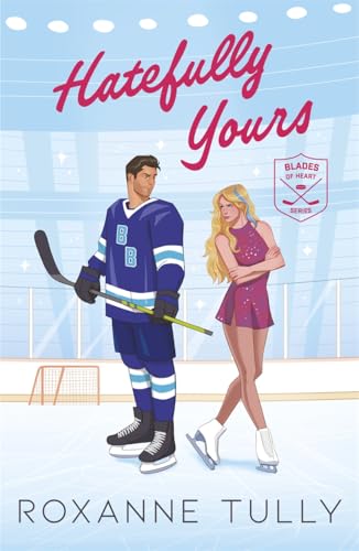 Book cover showing a hockey player and a figure skater on an ice rink.