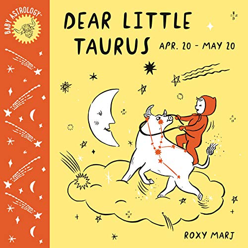 Board book cover with a baby bull and pastel floral design, astrology theme.
