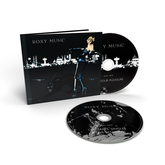 Roxy Music "For Your Pleasure" 2CD set with black and silver cover art.