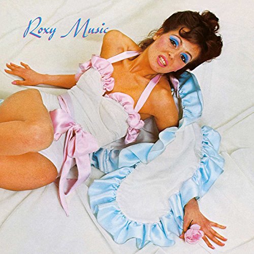 Roxy Music album cover: woman in white and pink lingerie.