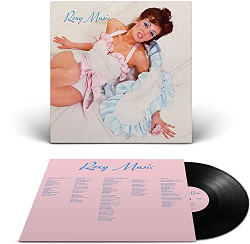 Roxy Music vinyl record album cover featuring a woman in a ruffled outfit.