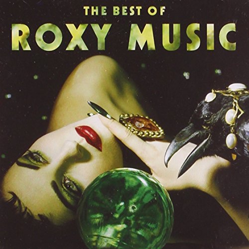 "Album cover: woman's face with a crow on her hand, green crystal ball."